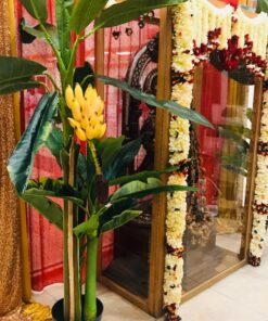 Nearly Natural 5226 6ft. Triple Stalk Banana Silk Tree , Green , 53.25" x 13" x 11.5" 20 81s hr5p5PL