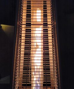 Hiland HLDSO1-WGTHG Pyramid Glass Tube Propane Patio Heater w/Wheels, 40,000 BTU, Hammered Bronze 34 81s1rLmcvqL