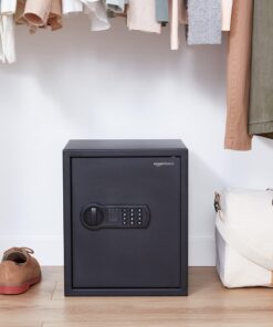 Amazon Basics Steel Home Security Safe with Programmable Electronic Keypad Lock, Secure Documents, Jewelry, Valuables, 1.52 Cubic Feet, Black, 13.8"W x 13"D x 16.5"H 36 81s2pmpHCPL