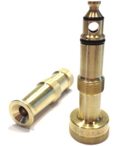 Hose Nozzle High Pressure for Car or Garden - Made in USA - Solid Brass - 2 Nozzle Set - Adjustable Water Sprayer from Spray to Jet - Heavy Duty - Fits Standard Hoses - with Gardening Secret E-Book 13 81s3HZtpC1L