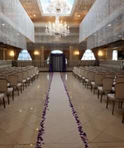 Fun Express Two Hearts Wedding Aisle Runner - White with Hear Designs - 100 feet Long - Perfect for Indoor, Outdoor, Beach Weddings - Polyester 28 81s3cvhoTpL