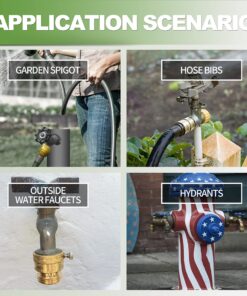 Litorange 2 Pack Brass 3/4" Inch GHT Hose Bibb Connector Backflow Preventer Vacuum Breaker 2 Pack Vacuum Breaker 15 81s3q73QhUL