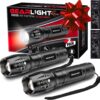 GearLight 2pack S1000 LED Flashlights High Lumens - Mini Flashlights for Camping, Hiking, Walking - Powerful Emergency Flashlights with 5 Modes for Outdoor Use - Bright Flashlight with Zoomable Beam 2 Pack 18 81s4D2XQUvL