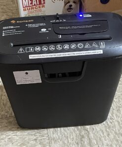 Bonsaii Paper Shredder for Home Use, 8-Sheet StripCut Home Office Shredder, CD/Credit Card Shredder Machine with Overheat Protection, 3.4 Gallons Wastebasket 8 Sheet (New) 45 81s4KdaNORL