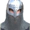 Viking Helmet Battle Armor 18G Steel and Chainmail Rustic Vintage Home Decor Gifts