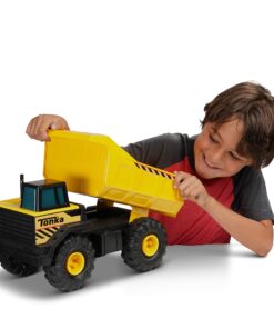 Funrise Tonka Steel Mighty Dump Truck, Yellow, Black, 10.25" x 16.75" x 7.75" (902050AZ01) Single Frustration-Free Packaging 25 81s4kxwG8cL 1