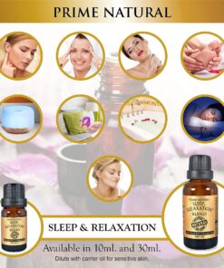 Sleep & Relaxation Essential Oil Blend 30ml/1oz - by Prime Natural - Made in USA - Pure Undiluted Therapeutic Grade - Aromatherapy Scents & Diffuser - Grounding, Calming, Peace, Natural Sleep Aid 1 Ounce (Pack of 1) 10 81s57rJzJcS