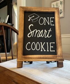 HBCY Creations Rustic Torched Wood Tabletop Chalkboard with Legs/Vintage Wedding Table Sign/Small Kitchen Countertop Memo Board/Antique Wooden Frame (9.5” x 14” Inches) (Torched Brown) 2- Torched Brown 9.5" x 14" 31 81s5ZvVvUHL