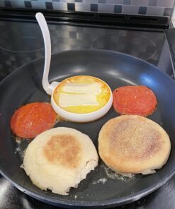 STIRLEX 4-inch Silicone Fried Egg Rings Set, 4-pack, Round Mold for Pancakes, Breakfast Sandwich, Nonstick 33 81s6 08EEL