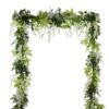 4Pcs 6.6Ft/Piece Artificial Flowers Silk Wisteria Garland-Dearhouse Artificial Wisteria Vine Rattan Silk Hanging Flower for Home Garden Outdoor Ceremony Wedding Arch Floral Decor (White) White 11 81s6kfSJyRL