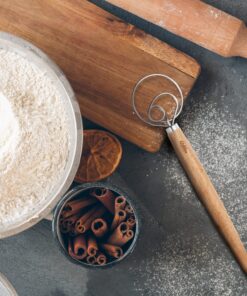 ORBLUE Premium Danish Dough Whisk - 2 Pack LARGE 13.5" Dutch Whisk with Stainless Steel Ring - Danish Whisk for Bread, Pastry or Pizza Dough - Baking Tool Alternative to a Blender, Mixer or Hook Rubberwood 2 Pack Rubberwood 23 81s6vTF48L