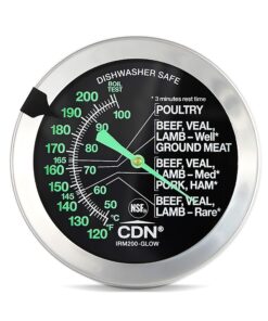 Alternative view of CDN ProAccurate Oven Thermometer, Pack of 1, Black Large Dial-GLOW Meat/Poultry
