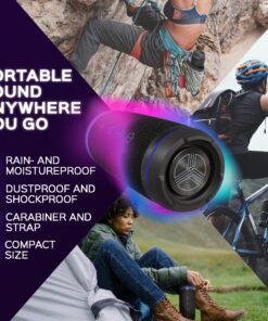 TREBLAB HD77 - Wireless Bluetooth Speaker - 30W Stereo, 20H Battery, IPX6 Waterproof, TWS Mode, Portable Speaker with Shockproof/Dustproof Body, Black 26 81s80lvEBiL