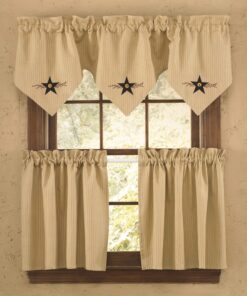 Park Designs Star Vine Lined Triple Point Valance, 60 x 20 6 81s88vWxqfL