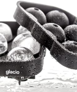 glacio Ice Cube Mold Combo - Large Silicone Ice Maker for Whiskey and Cocktails - Perfect for Craft Ice, Whiskey Ice Balls, and Cocktail Ice Cubes Black 25 81s8QfrzS7L