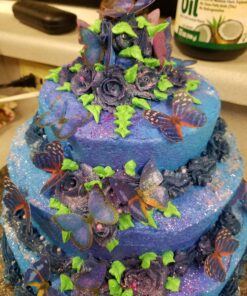 Sugar Robot Inc. Edible Butterflies Small Premium Crafted Made in the USA Cake and Cupcake Toppers, Decoration (Blue) Blue 43 81sAuQeSjTL