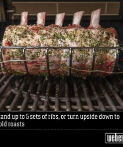 Weber Original Rib And Roast Holder, Steel, Large 13 81sBNsybDrL