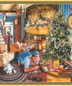 Alternative view of SunsOut Fathers Christmas Train 500 Piece Jigsaw Puzzle