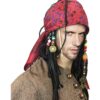 Exact WIG w/Bandana Dreadlock And Hair Beads Stick DLX Jack Sparrow Costume