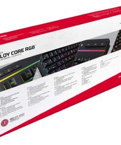 HyperX Alloy Core RGB – Membrane Gaming Keyboard, Comfortable Quiet Silent Keys with RGB LED Lighting Effects, Spill Resistant, Dedicated Media Keys, Compatible with Windows 10/8.1/8/7 – Black 26 81sCXD8vqBL