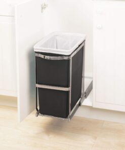 Alternative view of simplehuman 30 Liter / 8 Gallon Under Counter Kitchen Cabinet Pull-Out Trash Can, Heavy-Duty Steel Frame