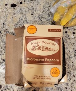 Amish Country Popcorn | Old Fashioned Microwave Popcorn | 10 Bags Ladyfinger Butter | Non-GMO, Gluten Free, Microwaveable and Kosher (10 Bags) 3.5 Ounce (Pack of 10) 19 81sDXIEV1L