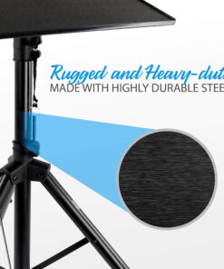 PYLE-PRO Universal Projector Stand -Height & Angle Adjustable Tripod Stand-Hold Laptops, Computers, DJ Equipment & Projectors-Heavy Duty-Perfect for Stage, Studio, & Office Events-Extends 28'' to 46" 30 81sFvjx1hhL 1