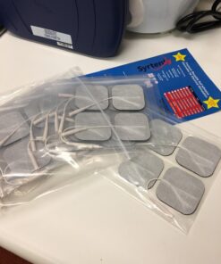 Syrtenty TENS Unit Pads 2"X2" 44 Pcs, 3rd Gen Reusable Latex-Free Replacement Pads Electrode Pads with Upgraded Sticky Electrode Pads Gel and Non-Irritating Design for Muscle Stimulator Electrotherapy 38 81sG0cnbH2L