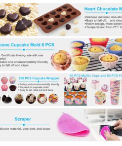 Cake Decorating Kits 567 PCS Baking Set with Springform Pans Set, Rotating Turntable, Decorating Tools, Cake Baking Supplies for Beginners and Cake Lovers 34 81sGM9RJm9L