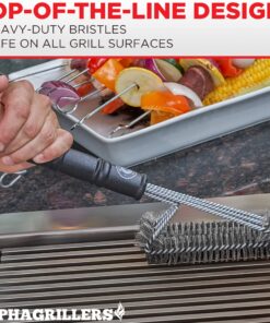 Grill Brush - Grill Cleaner Brush Grill Accessories for Outdoor Grill - Safe BBQ Brush for Grill Cleaning - Heavy Duty 17" Grill Brushes Grill Brush 31 81sGTduph6L