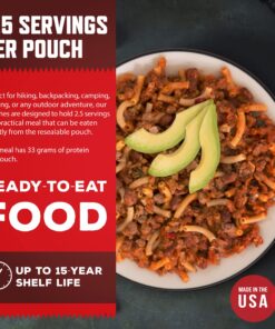ReadyWise Outdoor Chili Mac with Beef, Freeze-Dried Backpacking and Camping Meals, Tasty Meals and Snacks for Hiking, Backpacking, or Emergency Preparedness, Pack of 6 11 81sGWz nQML