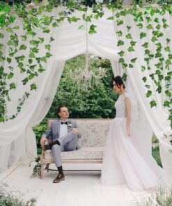 JPSOR 24pcs Fake Leaves Artificial Ivy Garland Greenery Vines for Bedroom Decor Aesthetic Silk Ivy Vines for Room Wall Home Decoration 24pcs of vines 24 81sGkv3y1gS