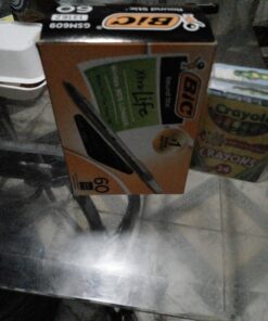 BIC Round Stic Xtra Life Ballpoint Pens, Medium Point (1.0mm), Black, 60-Count Pack, Flexible Round Barrel For Writing Comfort (GSM609-BLK) 60 Count (Pack of 1) 31 81sHezGP09L