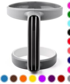 STRATA CUPS GReY30oz Tumbler Handle For YETI tumbler, RTIC TUMBLER, OZARK trail tumbler, SIC, YETI CUP & Other Tumblers – No Slip Grip - BPA FREE Gray 18 81sI0roG2WL