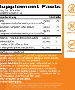 Doctor's Best Glucosamine Chondroitin Msm with OptiMSM Capsules, Joint Support Supplement Supports Healthy Joint Structure, Function & Comfort, Non-GMO, Gluten Free, Soy Free, 360 Count Unflavored 360 Count (Pack of 1) 12 81sIwQel2LL