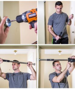 JFIT Deluxe Pull-Up, Chin-Up, and Heavy Duty Bars with Padded Grips - Doorway or Wall Mount Assembly Options Available 40" Deluxe Pull-Up Bar 25 81sKe KavQL