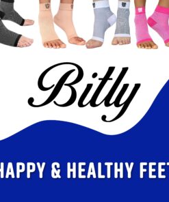Bitly Plantar Fasciitis Compression Socks for Women & Men - Best Ankle Compression Sleeve, Nano Brace for Everyday Use - Provides Arch Support & Heel Pain Relief (White, Small) White 1 19 81sLnkdLe9L 1