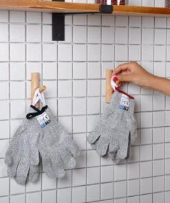 Dowellife Cut Resistant Gloves Food Grade Level 5 Protection, Safety Kitchen Cuts for Oyster Shucking, Fish Fillet Processing, Mandolin Slicing, Meat Cutting and Wood Carving, 1 Pair (Large) Large (Pack of 1) Original 25 81sM bSmpNL 1