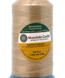 Mandala Crafts Tex 70 Bonded Nylon Thread for Sewing - 1500 YDs T70 Heavy Duty Tan Nylon Thread Size 69 210 D Upholstery Thread for Leather Jeans Weaving 8 81sOg0 VJ8L