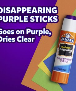Alternative view of Elmer's Disappearing Purple School Glue, Washable, 6 Pack, 0.21-ounce sticks 6 Count