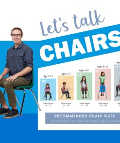 Factory Direct Partners 10364 14" School Stack Chair, Stacking Student Seat with Chromed Steel Legs and Nylon Swivel Glides for in-Home Learning or Classroom - Blue (6-Pack) 14 inch 17 81sP2m7vMBL