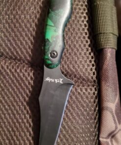 Elk Ridge-Outdoors 2-PC Fixed Blade Hunting Knife Set-Black Stainless Steel Skinner&Gut Hook Blades,Camo Coated Nylon Fiber Handles,Nylon Sheath-Hunting,Survival-ER-300CA,7-Inch/6.5-Inch Overall 38 81sPCcB2RbL