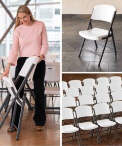 Lifetime 22804 Classic Commercial Folding Chair, White Granite, 1-pack 14 81sPYFHu7pL