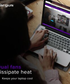 Targus Portable Chill Hub with High Speed Fans Ventilation Prevents Overheating, 4-Port USB Hub, Rubber grips, Cooling Pad for up to 17-Inch Laptop (AWE84US) 17 inch Mat 11 81sQdxnuqCL