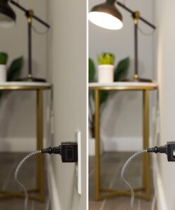 UltraPro Grounded On/Off Outlet Power Switch, 3 Prong, Easy to Install, for Indoor Lights and Small Appliances, Energy Efficient, Space Saving Design, UL Listed, Black, 57316 1 Pack 9 81sQsvwD6L