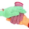 J H 3 Color Cut Resistant Gloves Red For Meat, Green For Veg, Yellow For Fruit- High Performance Cut Level 5, Food Grade No Cross Contam, 3Piece Medium Medium (Pack of 3) 14 81sR1rxKxKL