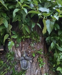 Tree Face Bird Feeder (Hand Painted) Fun Outdoor Decor Includes Glow in The Dark Eyes 30 81sTG63z74L