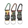 Camouflage Army Belt Clip Toy Compass Carabiner Keychains - Party Apparel Accessories - 12 Pieces