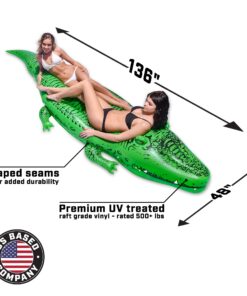 GoFloats Dragon Party Tube Inflatable Rafts - Choose From Fire Dragon and Ice Dragon, Pool Floats for Adults and Kids Alligator 17 81sUN7yS5sL