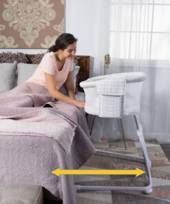 HALO BassiNest Glide Sleeper, Bedside Bassinet, Adjustable, Mosaic Glide Mosaic - Adjustable 24 81sVubsqGtL